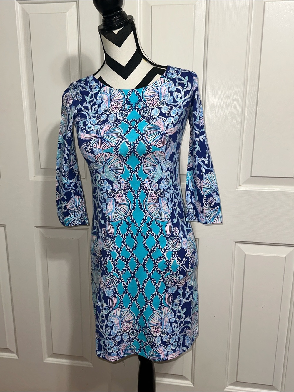 Lilly Pulitzer Blue & Aqua Floral Bay Dress